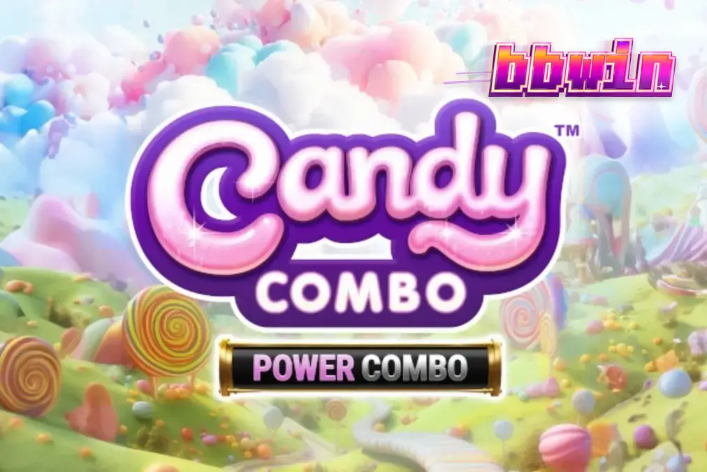 Interface colorida e temática de doces do slot Candy Combo Power Combo King Millions